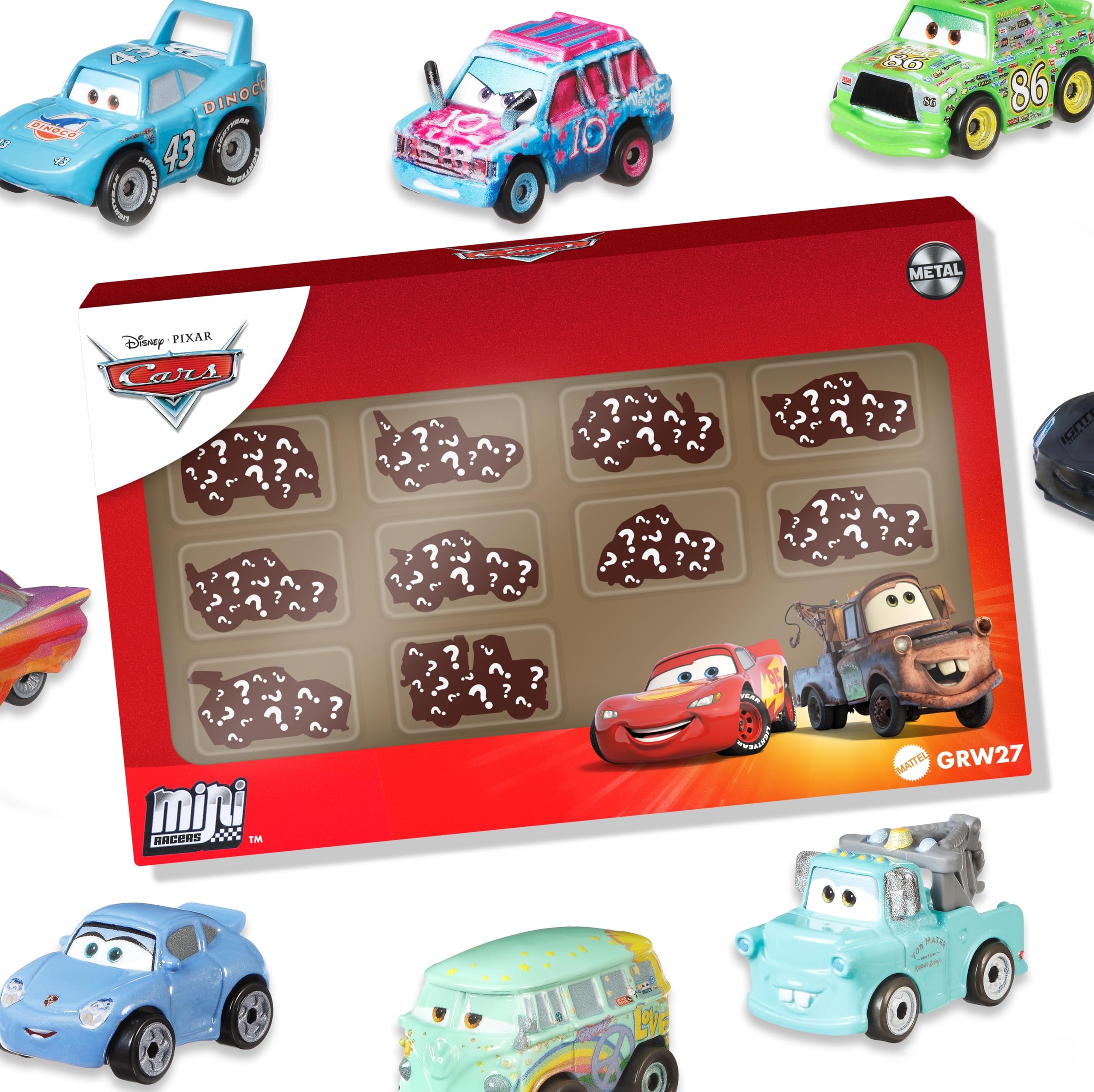 Mattel Disney Pixar Cars Mini Racers 10-Pack GRW27 | Collectible Die-Cast Vehicles | Ages 3+