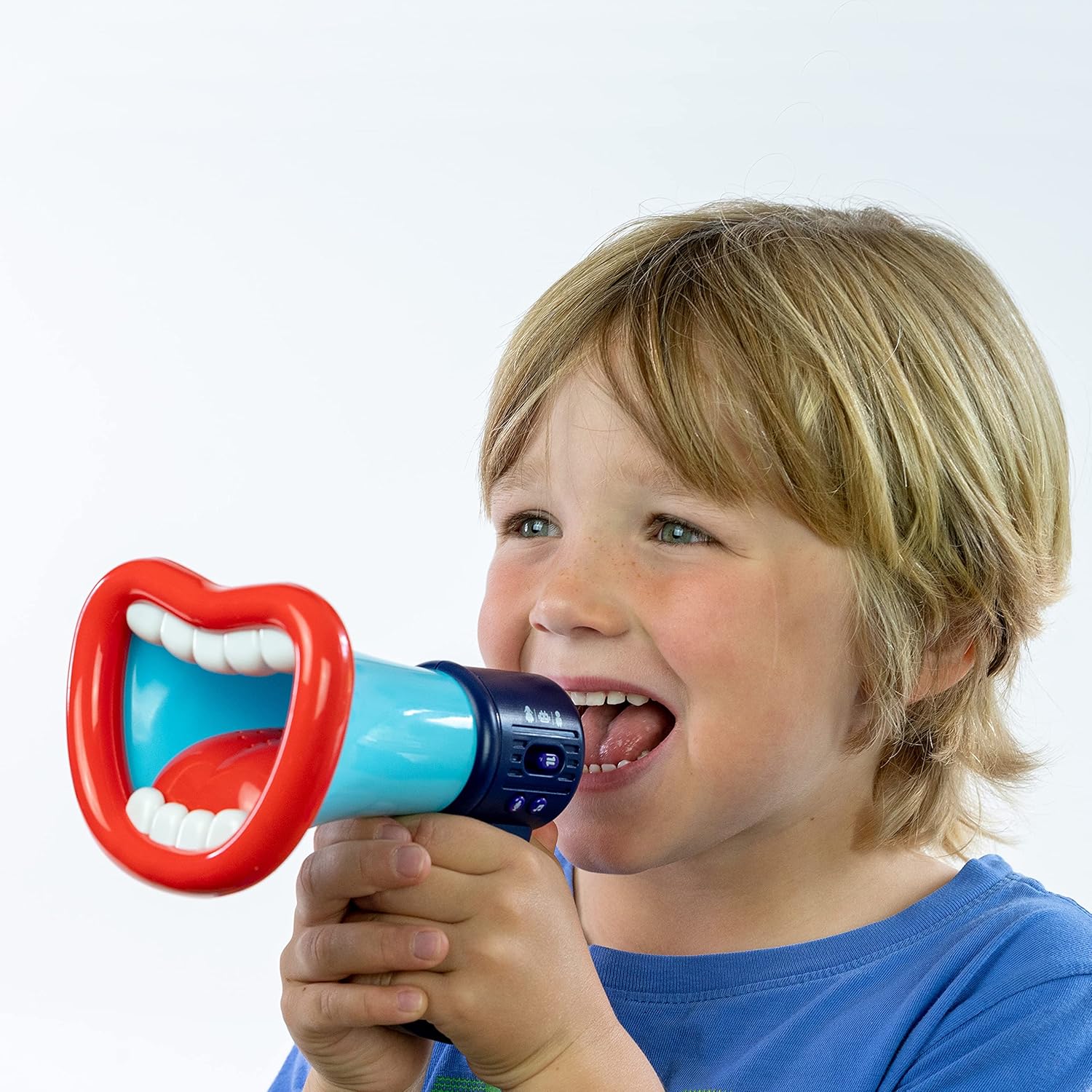 Loudmouth Electronic Voice Changer - 3 Voice Modes & Record Function, Red White and Blue 7