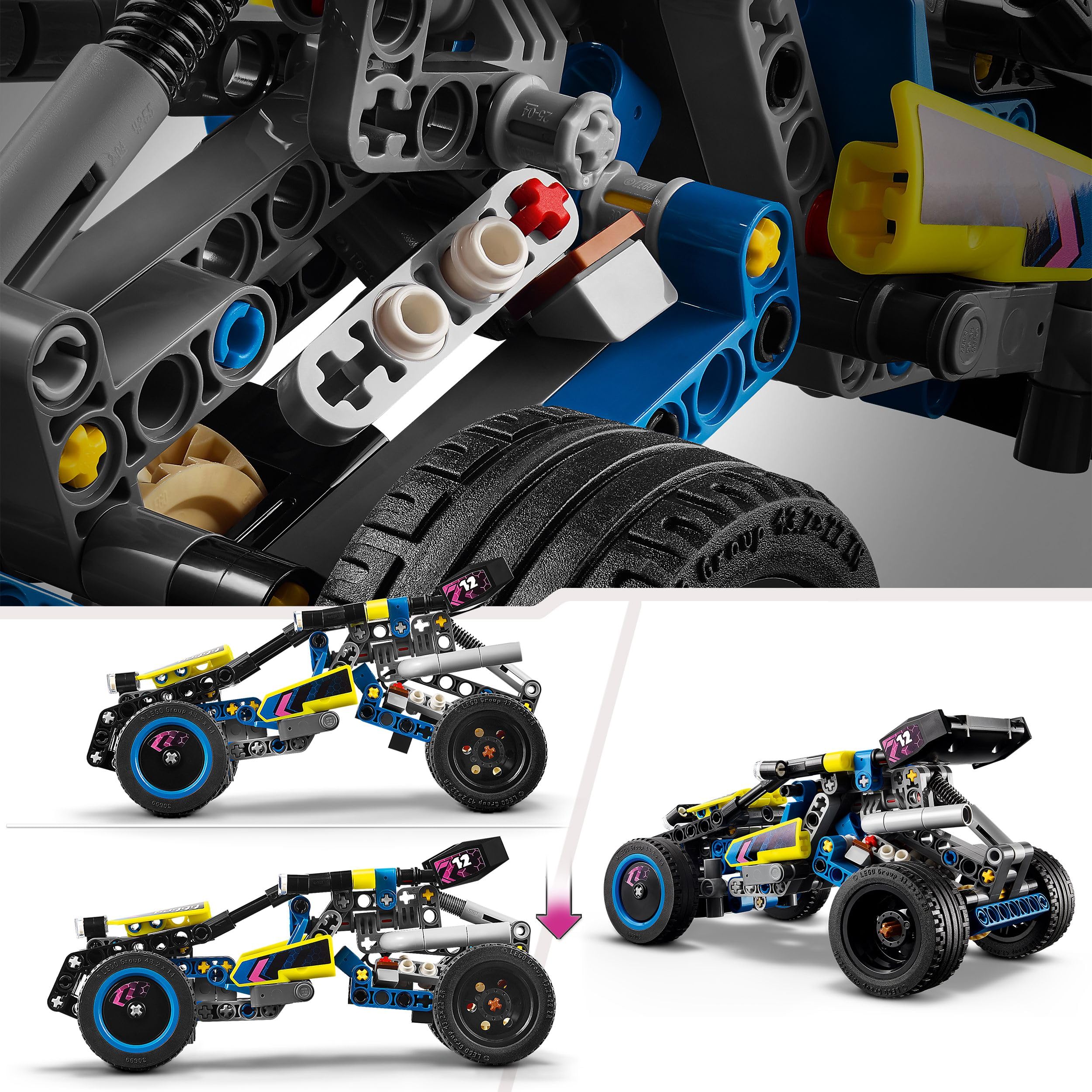 LEGO Technic Off-Road Race Buggy 42164 Building Set | 4-Cylinder Engine | Ages 8+ 4