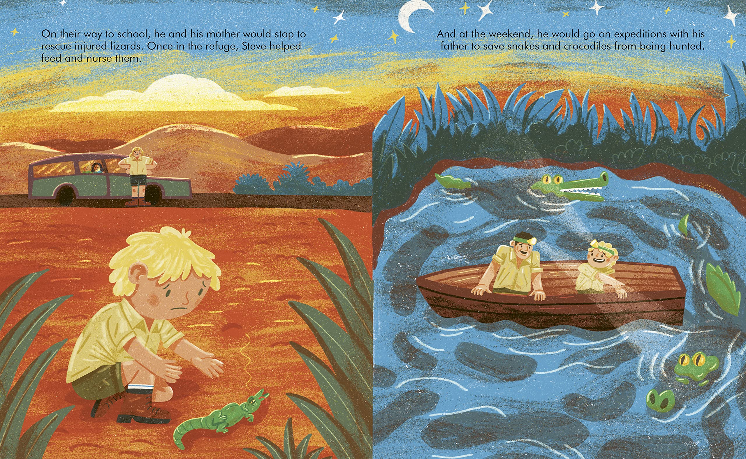 Frances Lincoln Little People, BIG DREAMS: Steve Irwin (Hardcover) | Ages 2-7 4