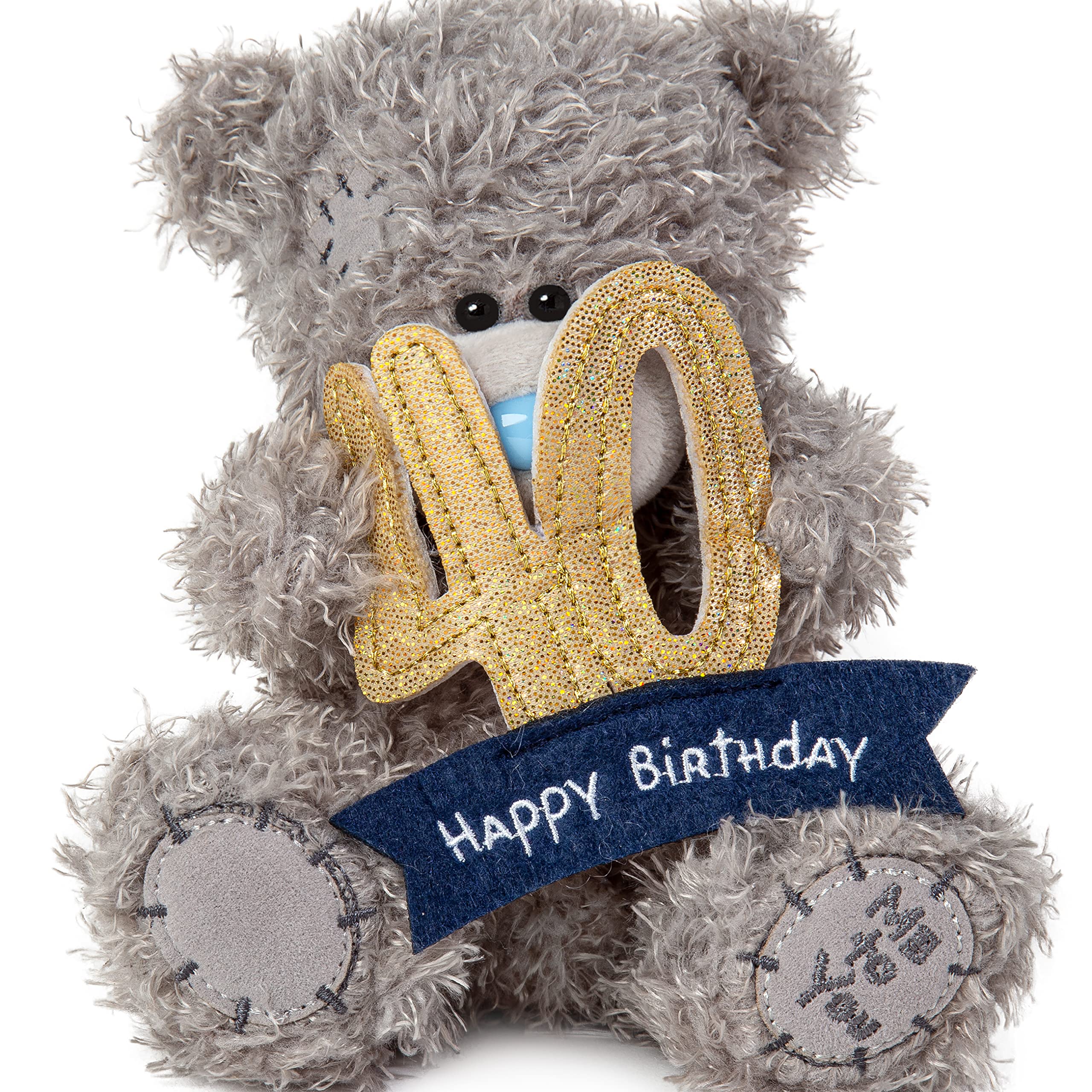 Me To You Bear Tatty Teddy 40th Birthday Bear Plush Toy | 15cm Tall | Nylon