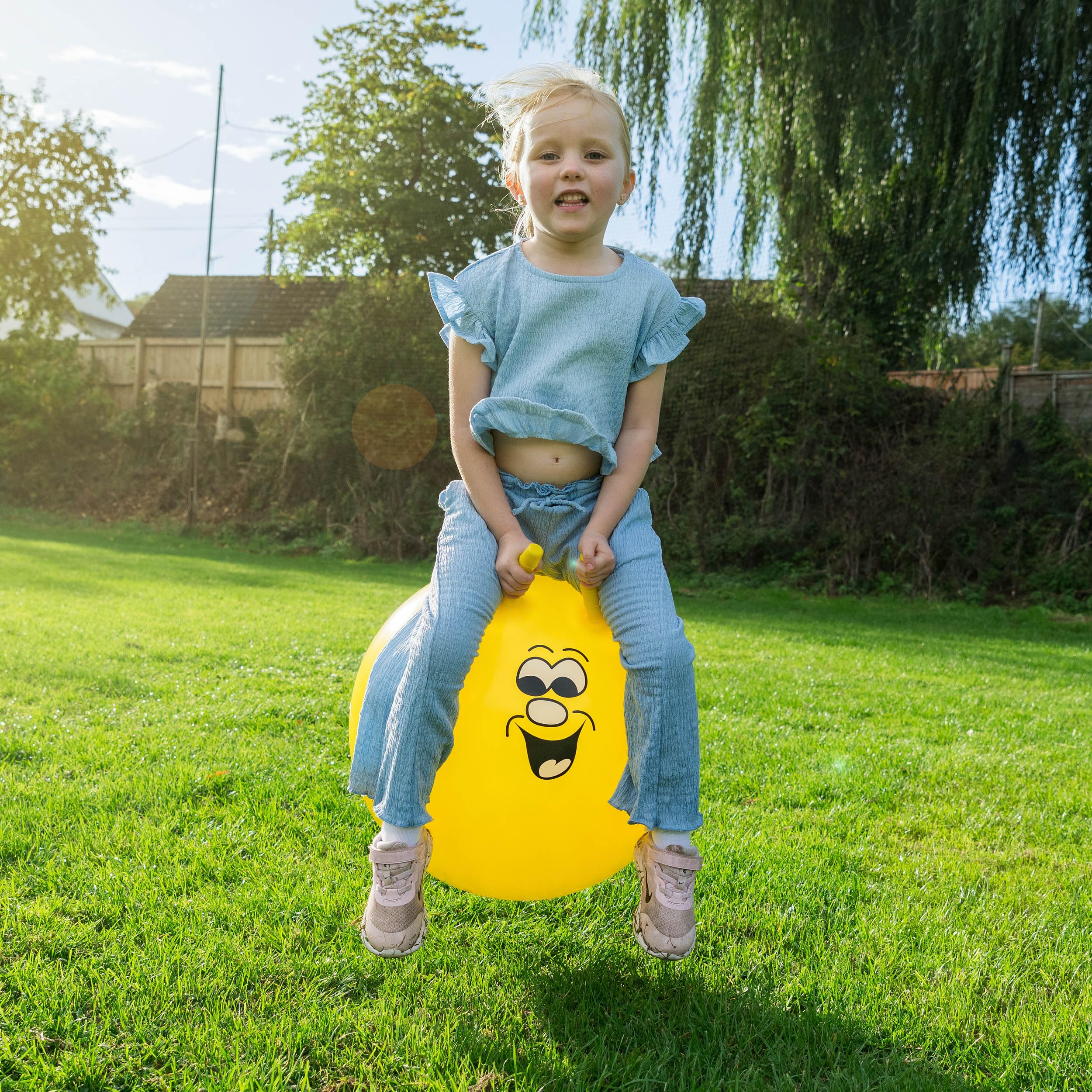 Toyrific Jump N Bounce Space Hopper Retro Exercise Ball | Supports up to 50kg | Ages 3+