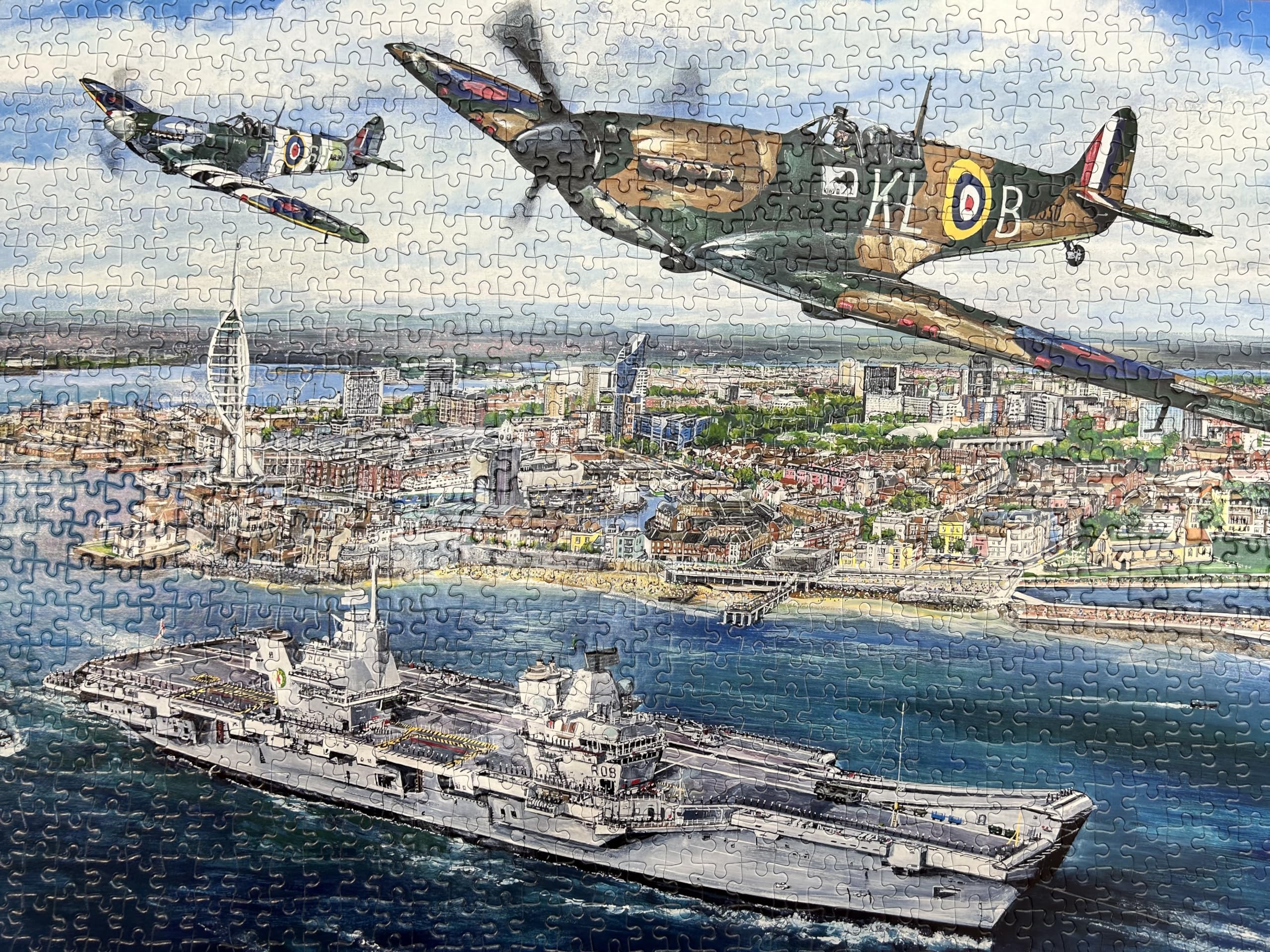 Gibsons Portsmouth Flypast 1000 Piece Jigsaw Puzzle | Historic D-Day Tribute