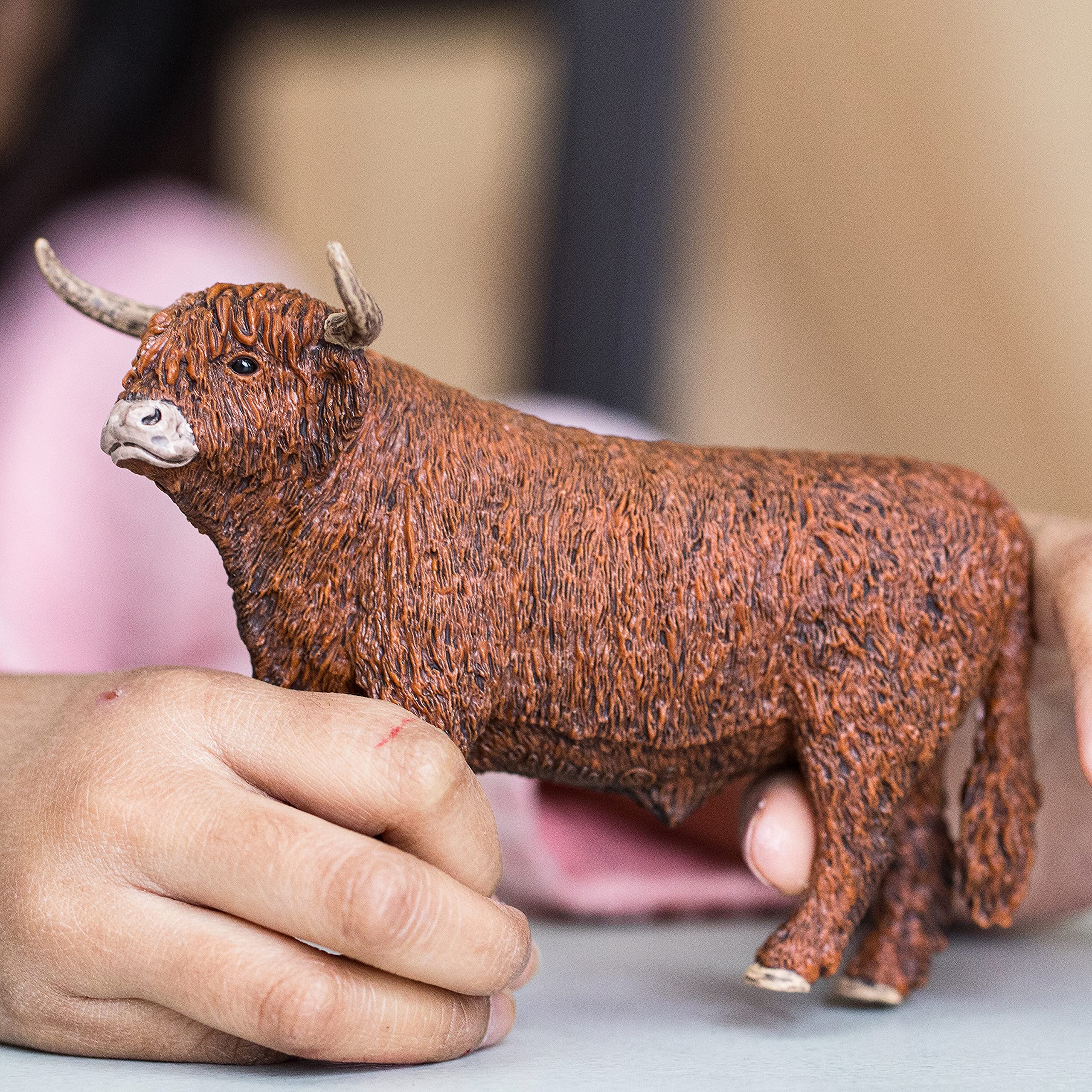 Schleich 13919 Farm World Highland Bull - Detailed Animal Figure for Kids 3+ 6