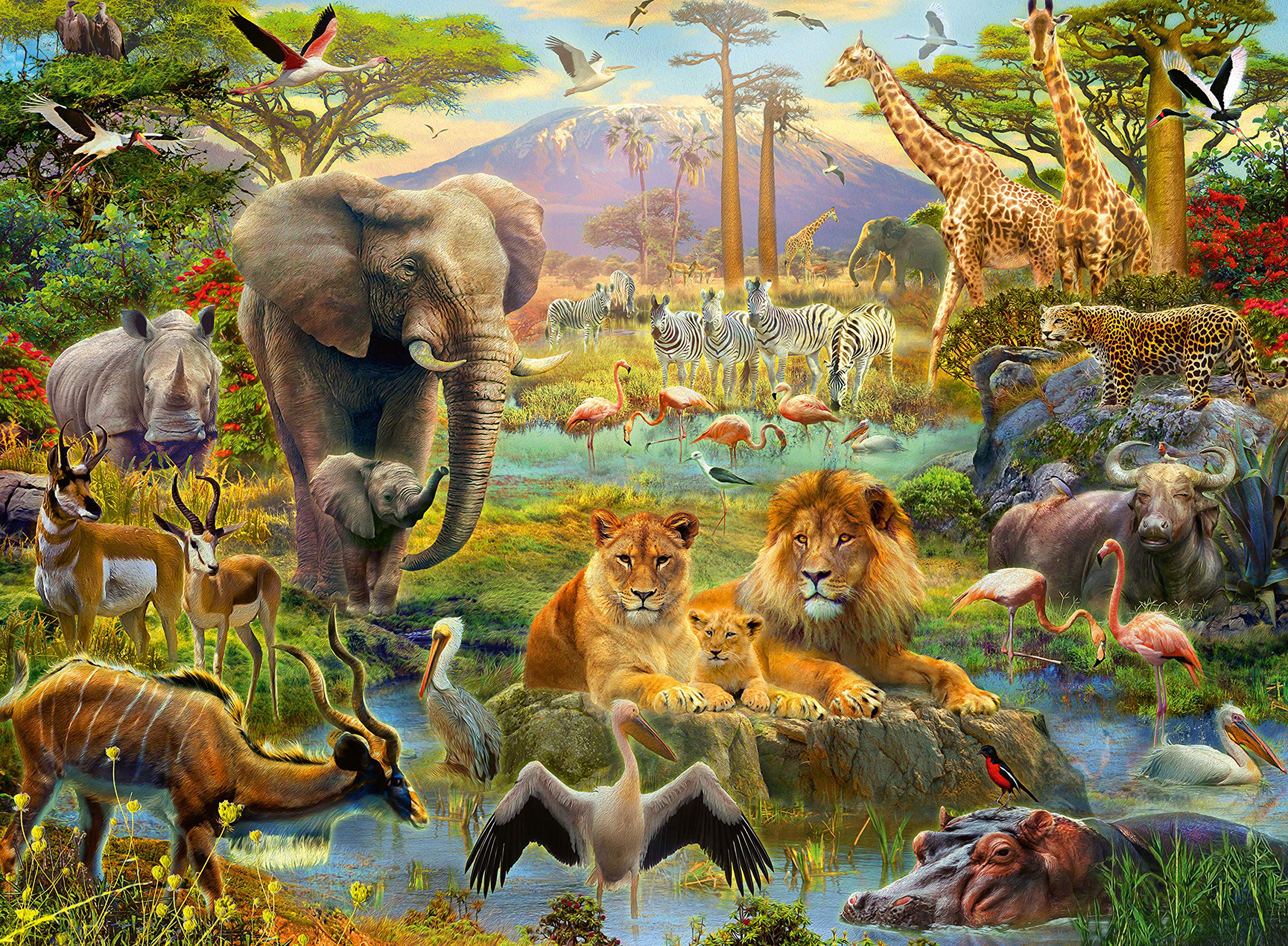 Ravensburger Animals of The Savanna Jigsaw Puzzle - 200 Extra Large Pieces for Kids Age 8+ 2