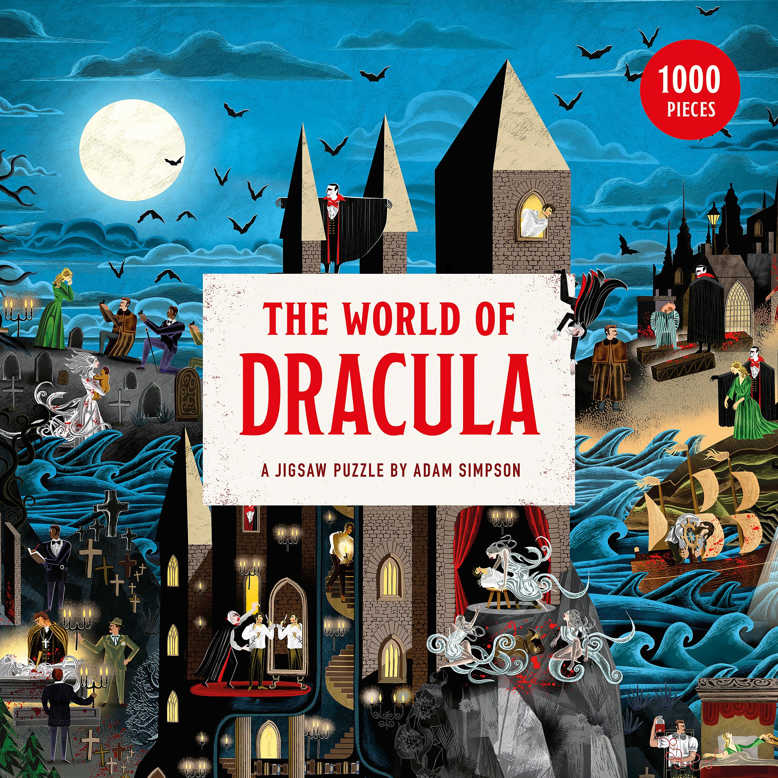 Laurence King The World of Dracula Puzzle - 1000 Pieces | Cardboard Material 1