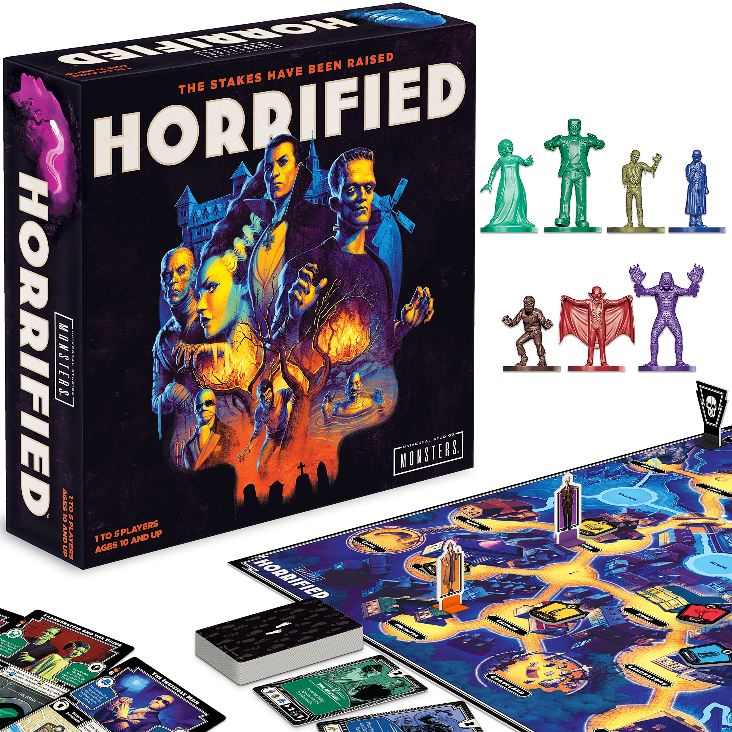 Ravensburger Horrified: Universal Monsters Strategy Board Game | 1-5 Players | Ages 10+ | 60 Min Playtime
