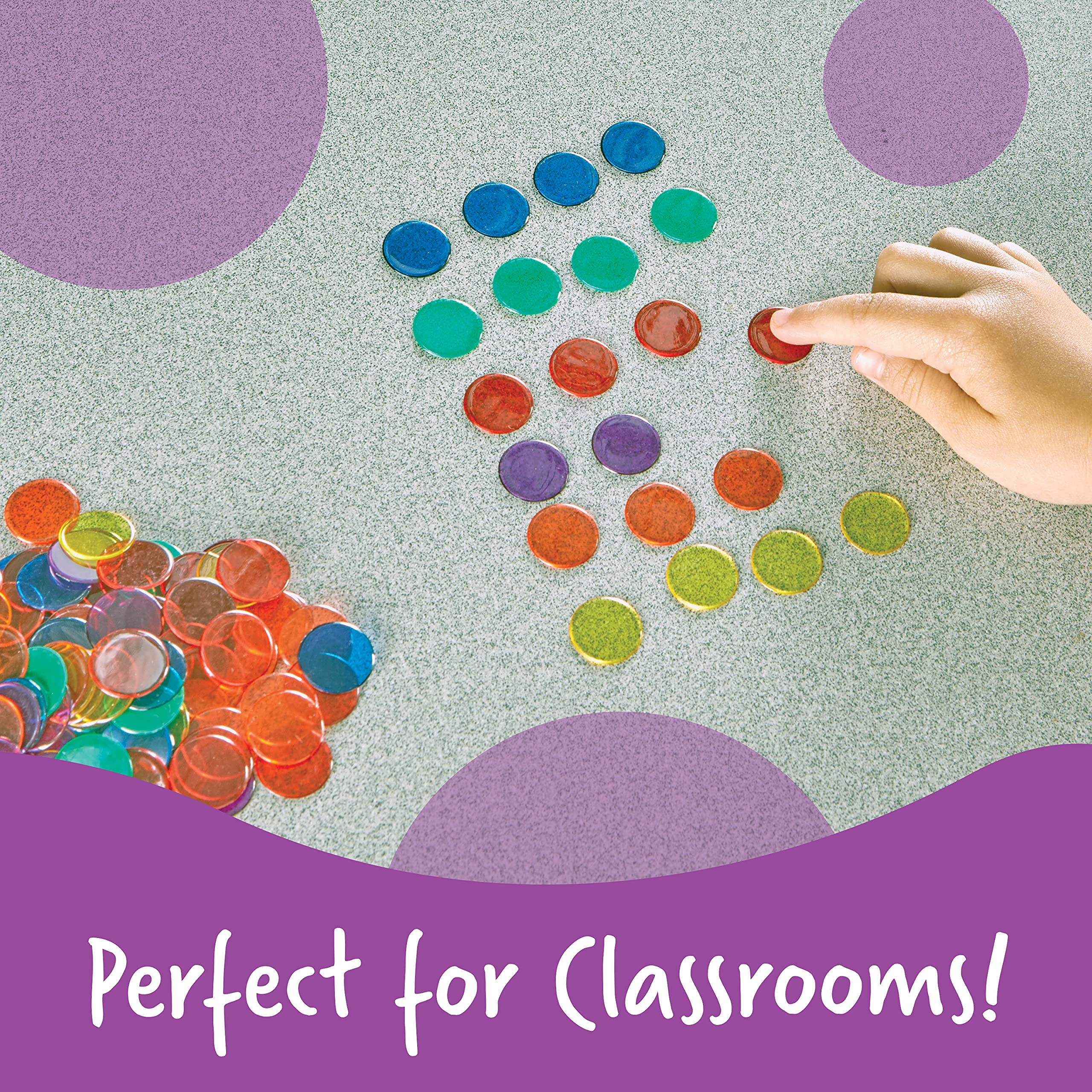 Learning Resources Transparent Count游戏副本 (6 Colors) - 250pcs Educational Math Counters 13