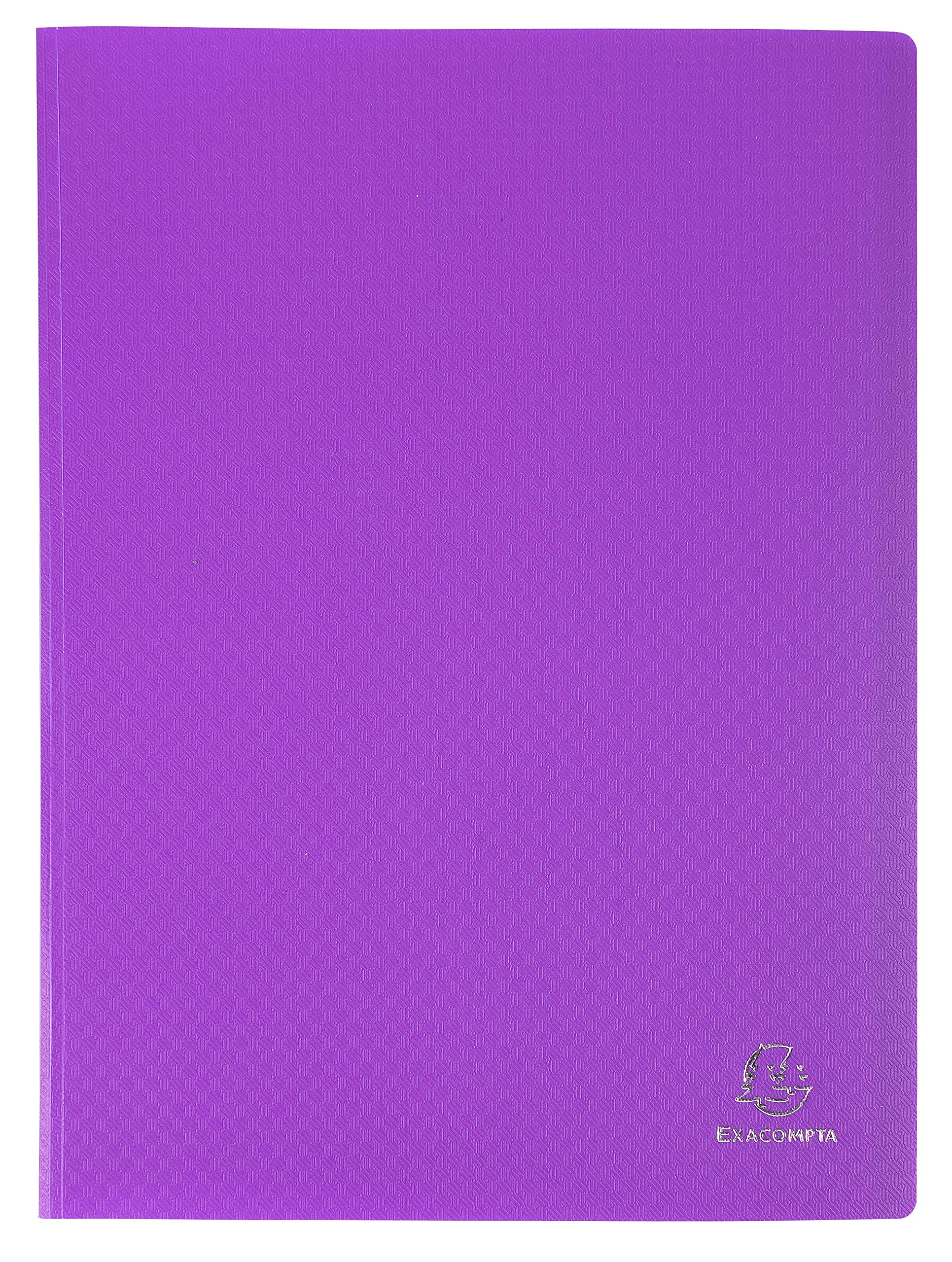 Exacompta - Ref 88226E - Semi-Rigid PP Display Book - Suitable for A4 Documents, Wipeable Cover, 500 Micron Polypropylene, 20 Pockets, 40 Viewing Pages - Purple Cover 1