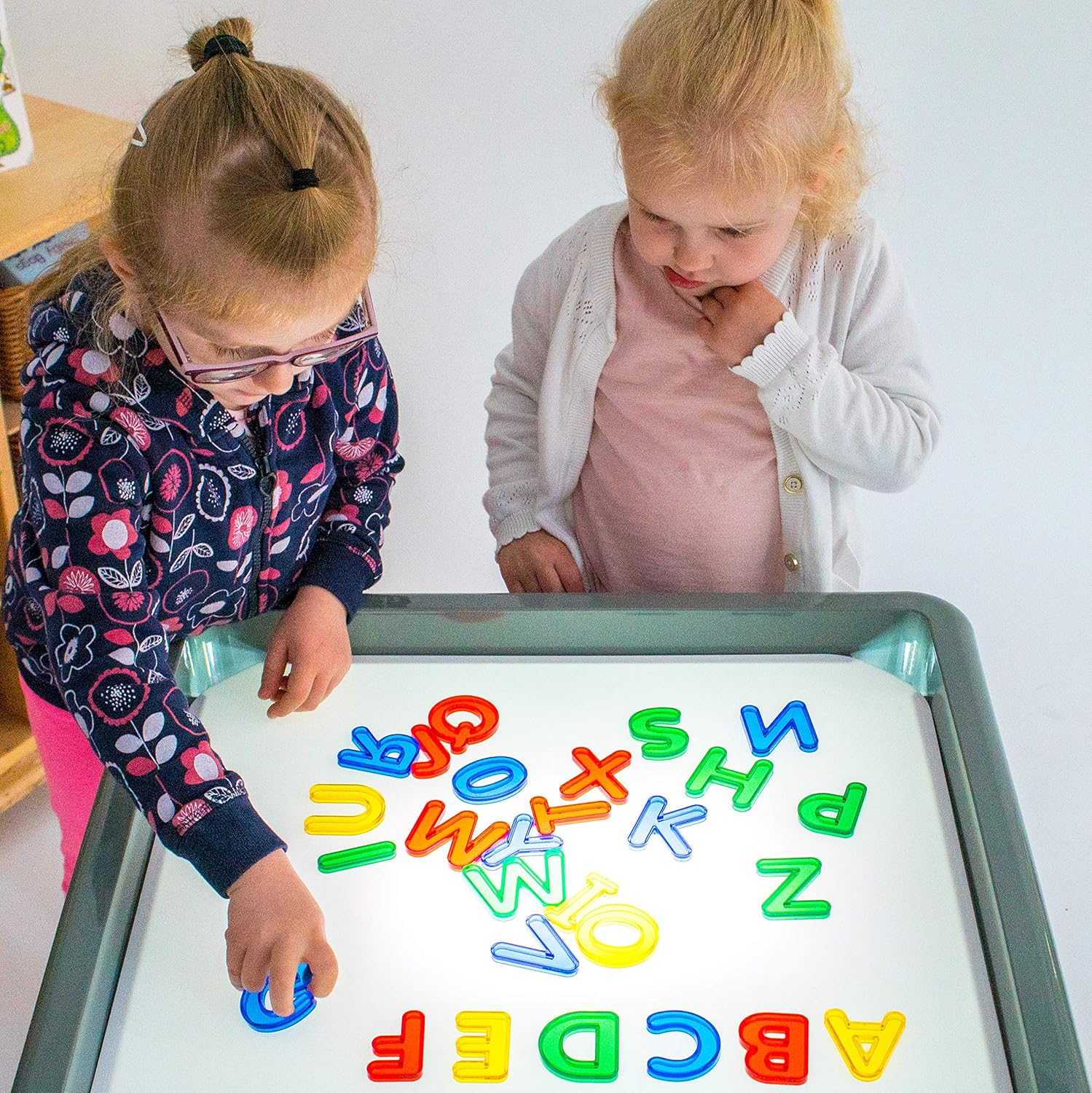 edxeducation Transparent Letters and Numbers - Mini Jar with Lid and Handle 15