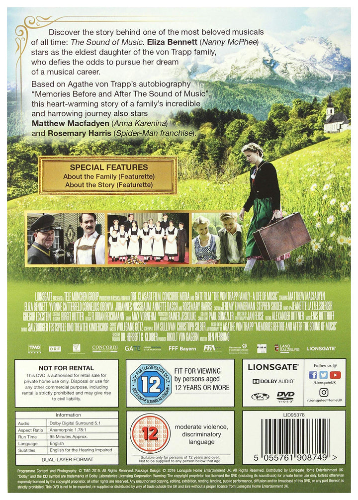 The Von Trapp Family: A Life of Music - Musical/Drama [DVD]