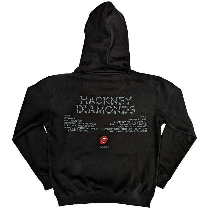 The Rolling Stones Unisex Pullover Hoodie: Hackney Diamonds Glass Logo (Rückendruck)