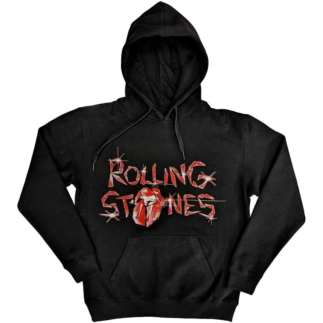 The Rolling Stones Unisex Pullover Hoodie: Hackney Diamonds Glass Logo (Rückendruck)