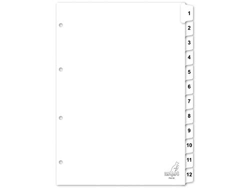 Kangaro PK412C divider - dividers (White, Carton, A4)