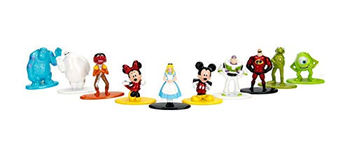 Jada Disney Nano Metalfigs Mini-Figures moulées sous pression, paquet de 10 pièces