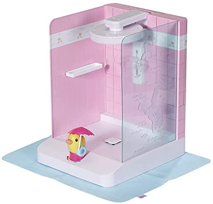 BABY born Bath Walk-In Shower for 43cm Dolls - Easy for Small Hands, Creative Pl