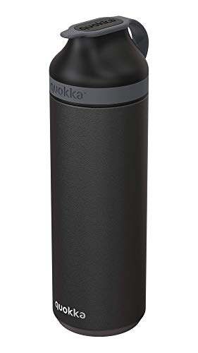 Quokka Edelstahlflasche mit großem Magnet, 430 ml, Dark Mode, Schwarz, Single