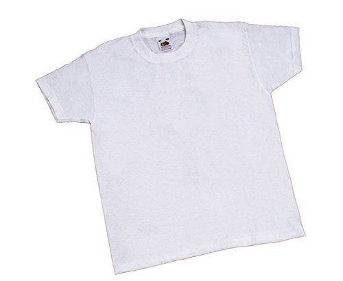 Vinco Vinco42115 Weißes Blanko-T-Shirt für Kinder, 122–128 cm, mehrfarbig