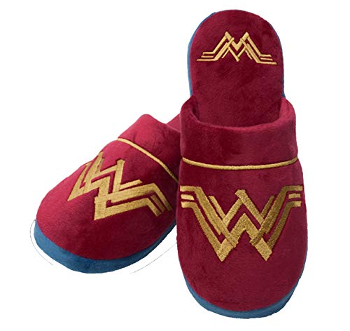 DC Comics Wonder Woman Mule-Hausschuhe für Erwachsene, Rot, 5–7 UK / 38–41 EU