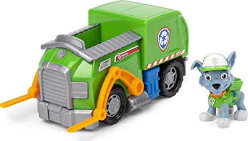 PAW Patrol Rocky's Recycling-LKW-Fahrzeug mit Sammelfigur, für Kinder im Alter