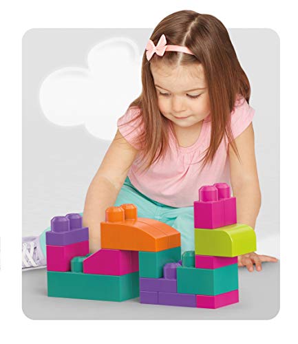 Mega Bloks DCH54 Grand sac de construction, rose, 60 pièces