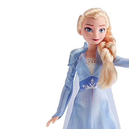 Disney Frozen Elsa Bambola alla moda con lunghi capelli biondi e vestito blu