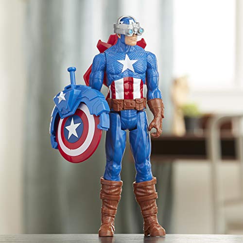 Marvel Avengers Titan Hero Series Blast Gear Capitan America Giocattolo 30 cm