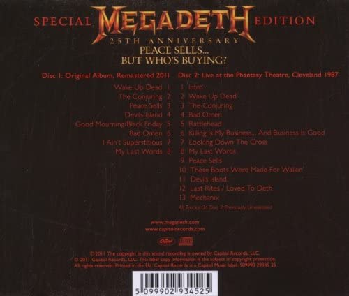 Megadeth - Peace Sells...But Who's Buying 25th Anniversary [Audio CD]