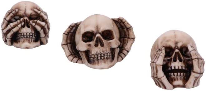 Nemesis Now Three Wise Skulls 7.6cm, Resin, Beige