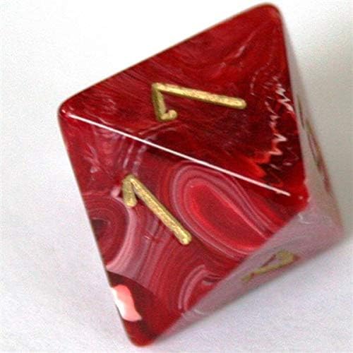 Chessex 27434 Dice, burgundy/gold, pack of 1