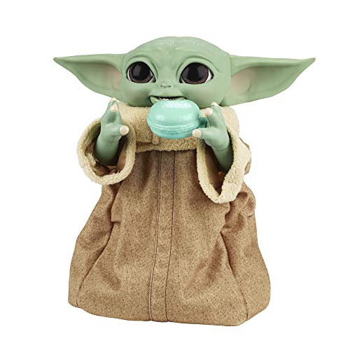 Star Wars Galactic Snackin‘ Grogu – 9,25 Zoll großes animatronisches Spielzeug mit über 40 Geräuschen und Bewegungen, ab 4 Jahren