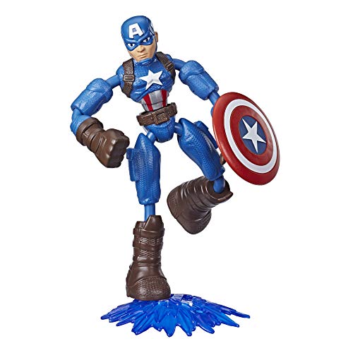 Marvel Avengers Bend And Flex Action Figure Toy, 15-cm flexible Captain America Figur