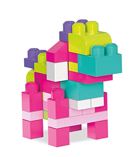 Mega Bloks DCH54 Grote Bouwzak, Roze, 60 Stuks