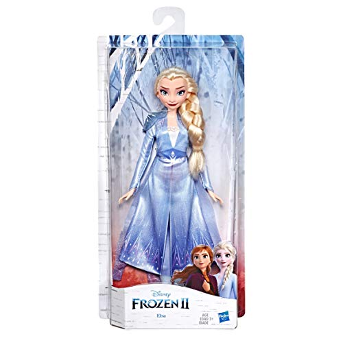 Disney Frozen Elsa Bambola alla moda con lunghi capelli biondi e vestito blu