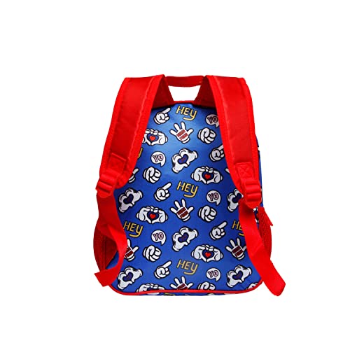 Mickey Mouse Grins-Small 3D Backpack, Blue