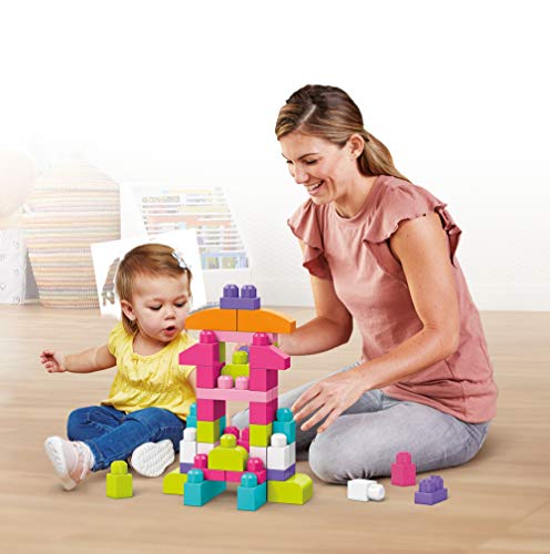 Mega Bloks DCH54 Grote Bouwzak, Roze, 60 Stuks