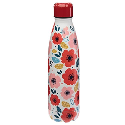 Puckator Poppy Fields Isolierte Edelstahl-Trinkflasche-BOT62