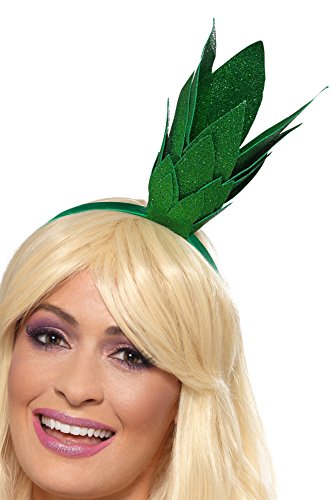 Smiffys Pineapple Glitter Stalk Headband, Unisex-Adult, Green (48878)