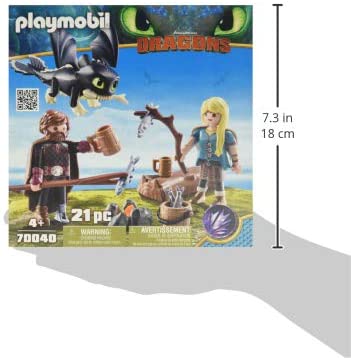 Playmobil 70040 DreamWorks Drachen, Schluckauf und Astrid mit Babydrachen