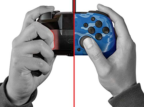 Controller PDP Faceoff Deluxe+ Interruttore cablato audio Camo Blue - Nintendo Switch