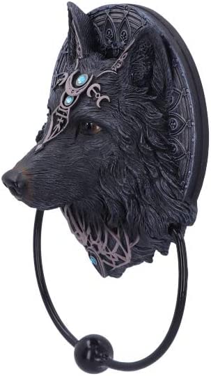 Nemesis Now Wolf Moon Türklopfer 20,5 cm, Schwarz