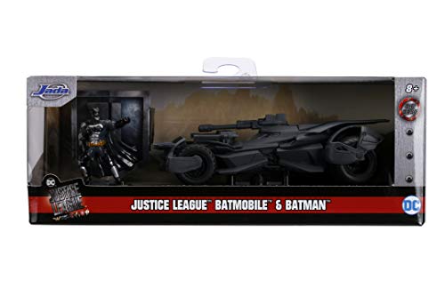 DC Comics 253213005 Justice League Batmobile Die-Cast Vehicle and Meta, Black