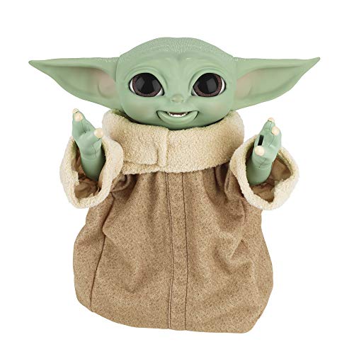 Star Wars Galactic Snackin‘ Grogu – 9,25 Zoll großes animatronisches Spielzeug mit über 40 Geräuschen und Bewegungen, ab 4 Jahren