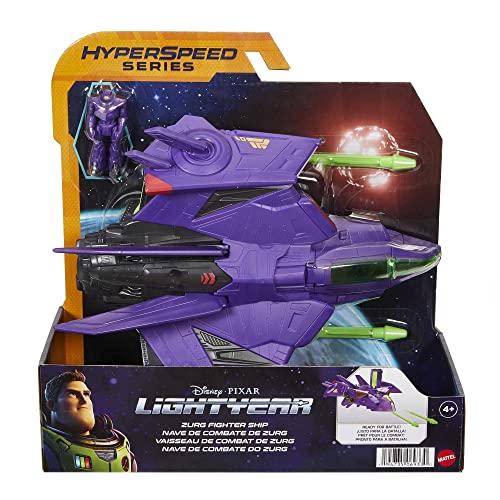 Disney Buzz LightYear Spaceship Vehicle, Hyperspeed Series Zurg Fighter Jet (9 I