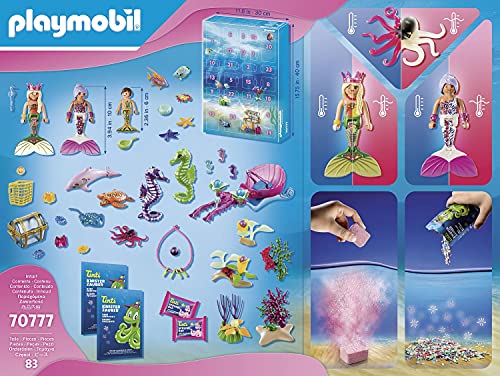 Playmobil 70777 Magic Calendrier de l&#39;Avent Sirènes Magiques avec Bubbl à Changement de Couleur