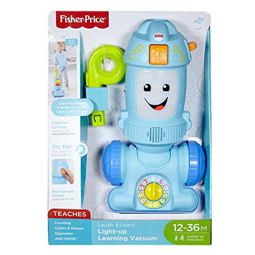 Fisher-Price FNR97 Laugh Light-up Learning Vacuum, jouet à pousser pour bébés et jeunes enfants. 4