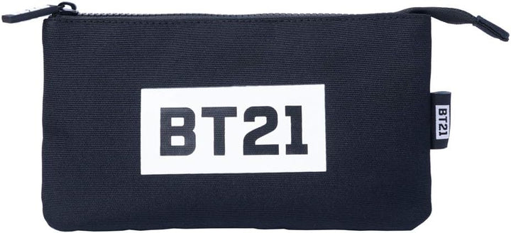 Grupo Erik BT21 Pencil Case - Cool Collection - Large Pencil Case - Triple Pocket Pencil Case