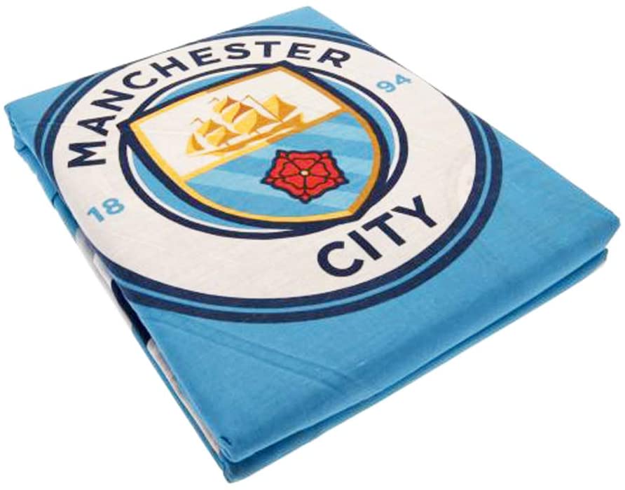 Manchester City FC Pulse Single Duvet Cover and Pillowcase Set