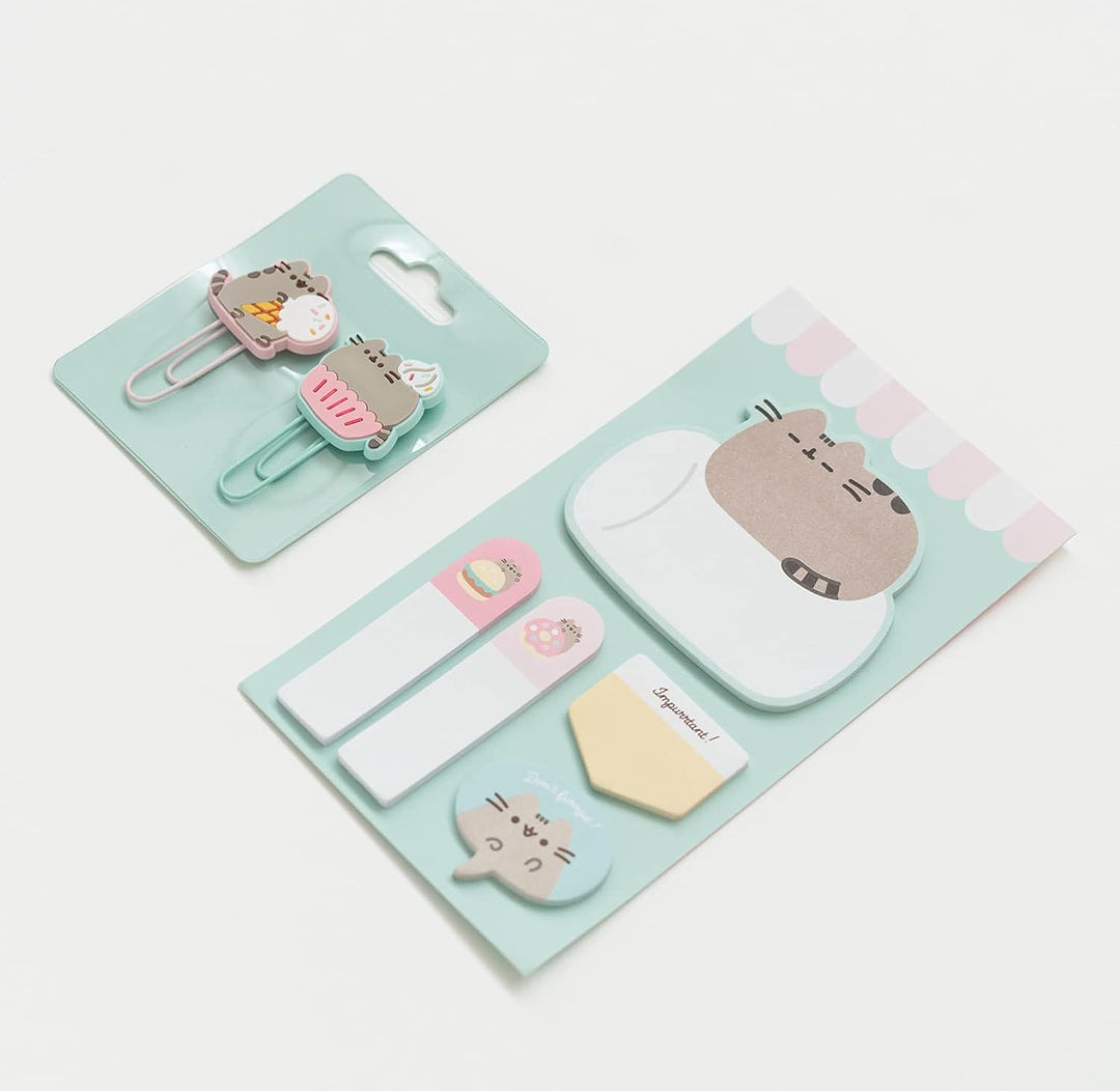 Grupo Erik Pusheen Stationery Set - Pusheen Pencil Case With Pen, Highlighter Set