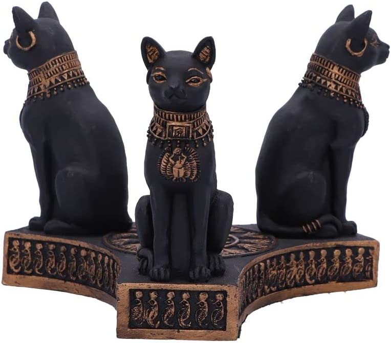 Nemesis Now Bastet's Honour Crystal Ball Holder 12.7cm, Resin, Black